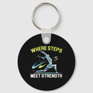 Lunge Exercise Bodybuilding Fitness Workout Gym 2 Key Ring
