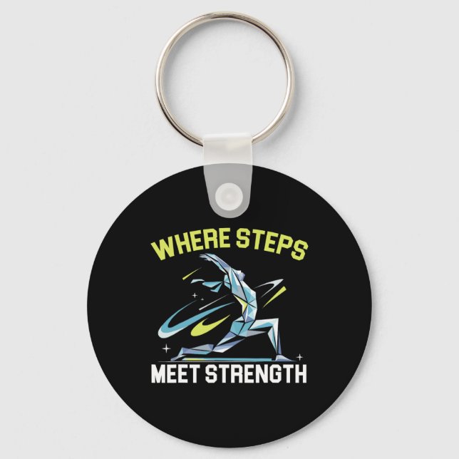 Lunge Exercise Bodybuilding Fitness Workout Gym 2  Key Ring (Front)