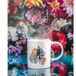 Lungs, breathing like a tree customisable coffee mug