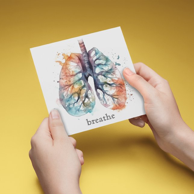 Lungs, breathing like a tree customisable holiday card (Creator Uploaded)