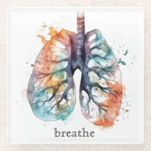 Lungs, breathing like a tree in watercolor