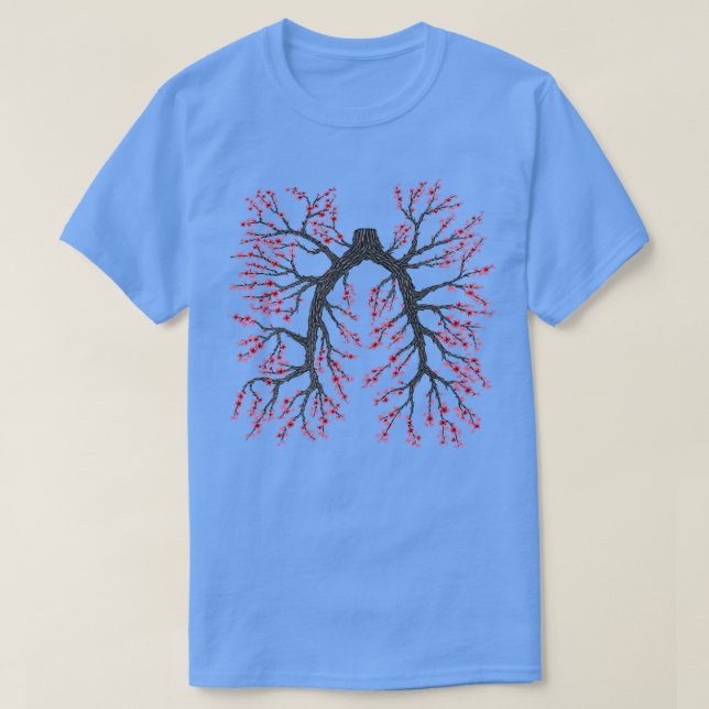 Lungs from sakura blossom tree  T-Shirt (Design Front)