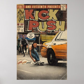 Lupe Fiasco  Kick Push Comic Book Parody  Poster