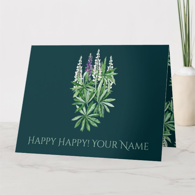 Lupin flower card (Front)