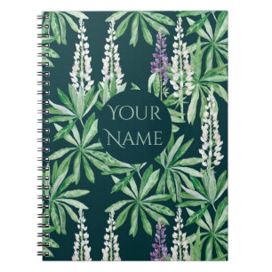 Lupin flower notebook