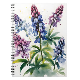 Lupin - Watercolor flowers Notebook