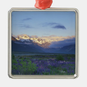 Lupine and the Main Divide, Arthur's Pass, South Metal Tree Decoration