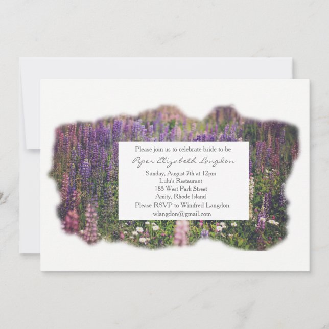 Lupine Invitation (Front)