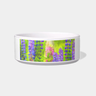 Lupine Painting - Original Flower Art Bowl