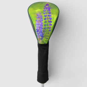Lupine Painting - Original Flower Art Golf Head Cover
