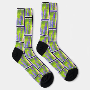 Lupine Painting Original Wildflower Art Socks