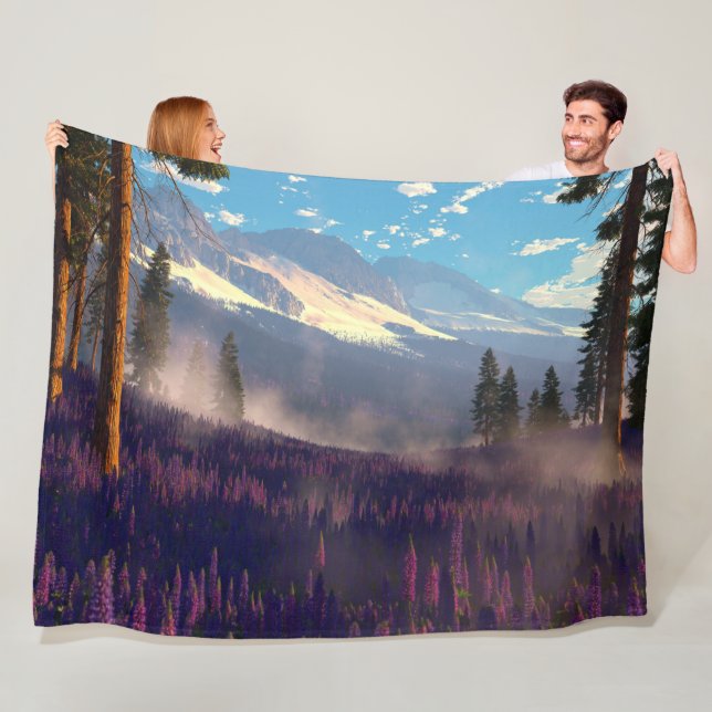 Lupine Vale Fleece Blanket (In Situ)