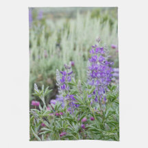 Lupine Wildflowers Tea Towel