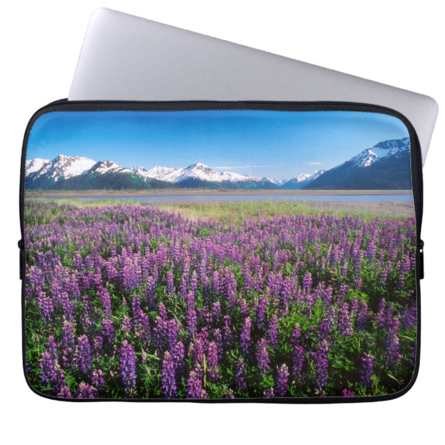 Lupines in Bloom | Kenai Mountains, Alaska Laptop Sleeve (Front)