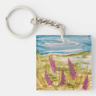Lupins in the wild  key ring
