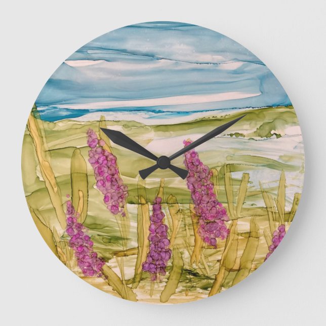Lupins in the wild  large clock (Front)