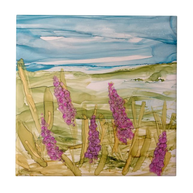 Lupins in the wild   tile (Front)