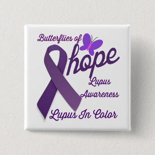 Lupus Awareness 15 Cm Square Badge