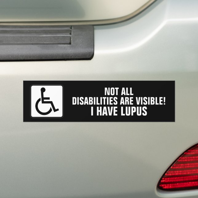 lupus Awareness Bumper Sticker (On Car)