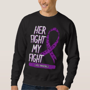 Lupus Awareness Fight Sle Purple Ribbon Butterfly Sweatshirt