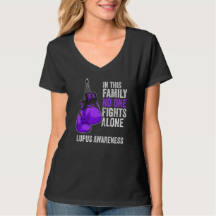 Lupus Awareness Month Gloves Purple Ribbon T-Shirt