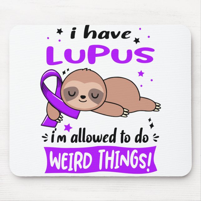 Lupus Awareness Month Ribbon Gifts Mouse Pad (Front)