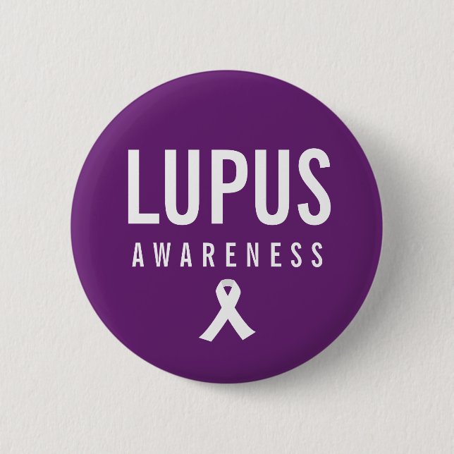 Lupus Awareness Purple 6 Cm Round Badge (Front)