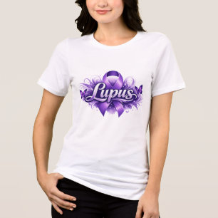 Lupus Awareness Purple Butterfly Warrior Support  Tri-Blend Shirt