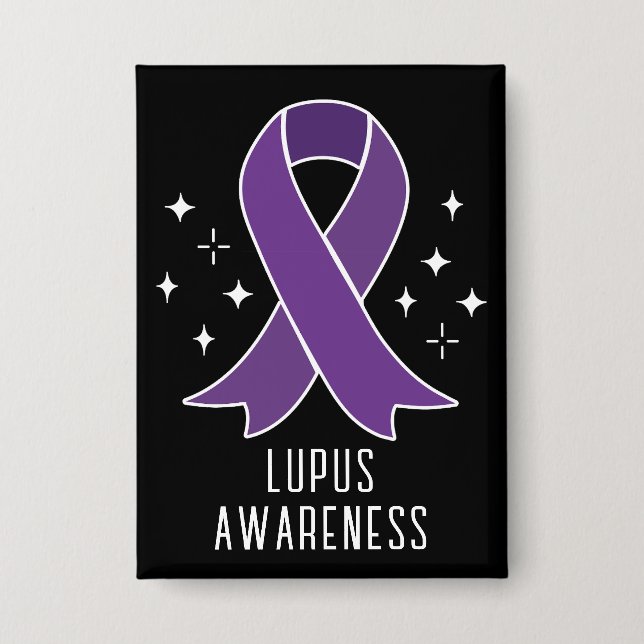 Lupus Awareness Purple Ribbon Personalised Text (Front)