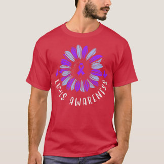 Lupus Awareness Purple Ribbon SLE Autoimmune Disea T-Shirt