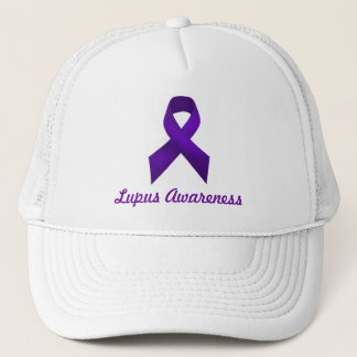 Lupus Awareness Purple Ribbon Trucker Hat