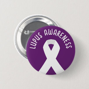 Lupus Awareness Ribbon Purple 6 Cm Round Badge