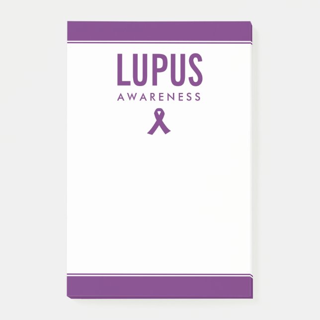 Lupus Awareness Ribbon Purple Post-it Notes (Front)