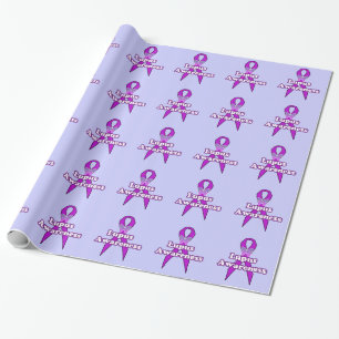 Lupus Awareness Ribbon with Butterfly Wrapping Paper