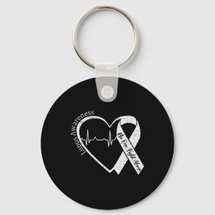 Lupus Awareness Warrior Purple Ribbon Autoimmune D Key Ring