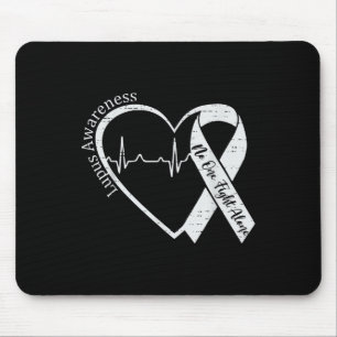 Lupus Awareness Warrior Purple Ribbon Autoimmune D Mouse Pad