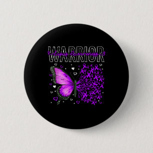 Lupus Awareness Warrior Survivor Purple Butterflie 6 Cm Round Badge