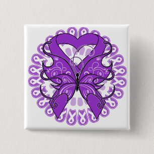 Lupus Butterfly Circle of Ribbons 15 Cm Square Badge