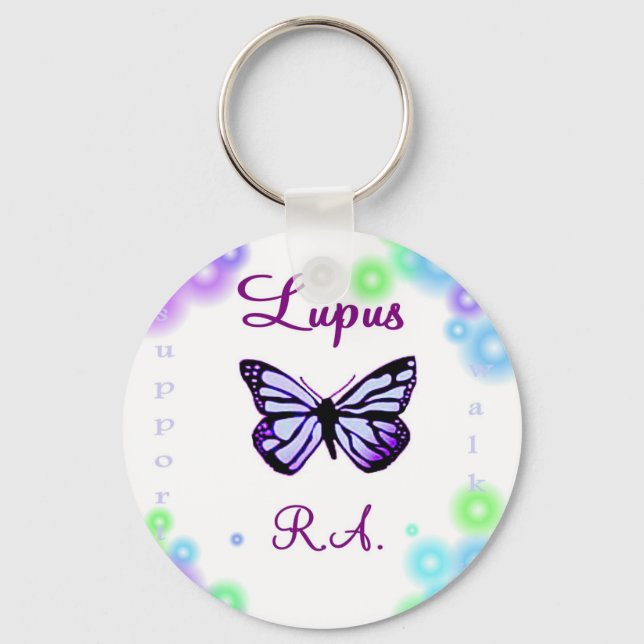 Lupus butterfly keychain (Front)