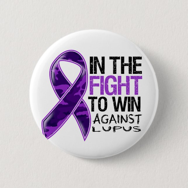 Lupus - Fight To Win 6 Cm Round Badge (Front)