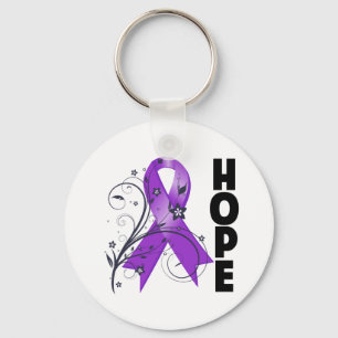 Lupus Floral Hope Ribbon Key Ring