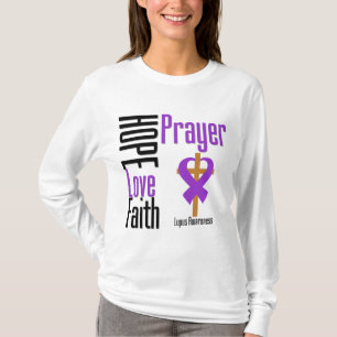 Lupus Hope Love Faith Prayer Cross T-Shirt