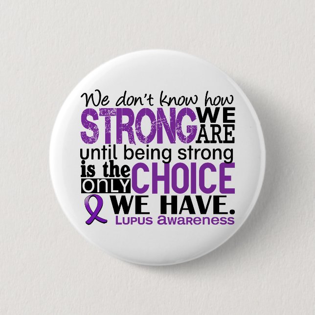 Lupus How Strong We Are 6 Cm Round Badge (Front)