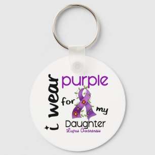 Lupus I WEAR PURPLE FOR MY DAUGHTER 43 Key Ring