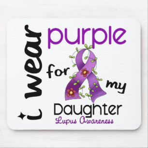 Lupus I WEAR PURPLE FOR MY DAUGHTER 43 Mouse Pad