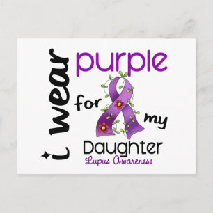 Lupus I WEAR PURPLE FOR MY DAUGHTER 43 Postcard