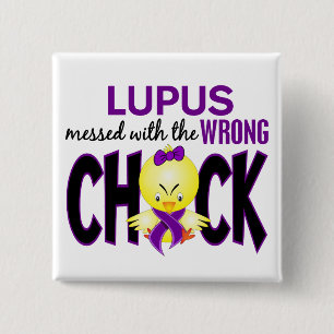 Lupus Messed With The Wrong Chick 15 Cm Square Badge