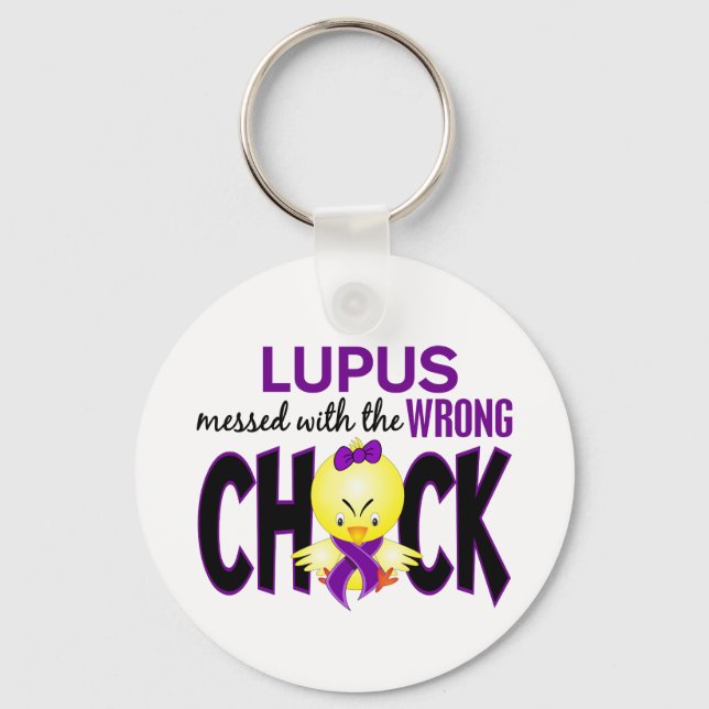 Lupus Messed With The Wrong Chick Key Ring (Front)