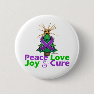 Lupus Peace Love Joy Cure 6 Cm Round Badge