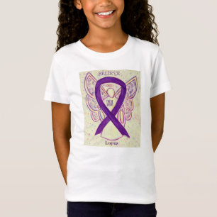 Lupus Purple Awareness Ribbon Angel Custom Shirt